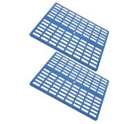 Healifty 2pcs Blue Reusable Plastic Rabbit Cage Floor Mats Small Animal Foot Pads for Indoor Bunny and Hamster Bedding Cage Accessories