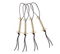 Healifty 2pcs Brass Buddha Bead Counter, Buddhist Bead Counting Tool, DIY Prayer Finger Counter, Portable Wear-resistant Brass and Rope Charm for Meditation and Prayer, Men