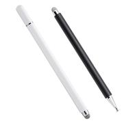 Healifty 2pcs Capacitive Stylus Pen with Disc Tip for Smartphones and Tablets Lightweight Practical Touch Screen Pens in Black and White Non-charging Mobile Writing Tools