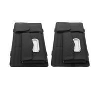 Healifty 2Pcs Car Sun Visor Organizer Clip with PU Leather Card Holder and Tissue Box, Multi-Pocket Vehicle Interior Accessory for Sunglasses and Paper Storage, Suitable for Auto Sun Visor