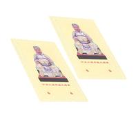 Healifty 2pcs Chinese Fengshui Amulet Cards 2024 Taisui God Auspicious Luck Blessing for Year of The Dragon Safe Protection