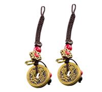 Healifty 2pcs Copper Coin Pendants for Keychain Hanging Decor Chinese Traditional Beads Random Colors Ancient Coin Ornament for Stylish Keychains and Random Color
