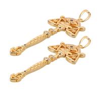 Healifty 2Pcs Copper Zodiac Constellation Charms with Rhinestones for DIY Jewelry Making, Crafting Bracelet and Keychain Pendants, Vintage Libra Horoscope Accessories for Arts Crafts