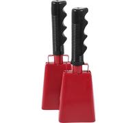 Healifty 2pcs Cow Bell Hand Bells Football Game Noise Makers for Sporting Events Party Cheering Percussion Instrument