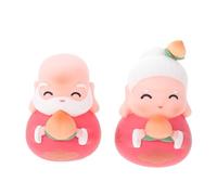 Healifty 2Pcs Creative Old Men Desktop Ornaments for Birthday and Housewarming Elegant Grandparent Sculpture Home Decor Unique Artistic Elderly Man Decorations
