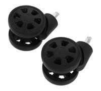 Healifty 2pcs -degree Swivel Suitcase Wheel Caster Replacement Set with Double Bearings, Silent Operation and Wear Resistant Plastic Wheels for Checked Baggage and Hard Shell Trolley Cases