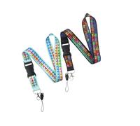 Healifty 2pcs Detachable Cartoon Science Element Table Phone Lanyards with Badge Holder Multi-Function Cell Phone Straps and Teachers