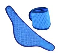 Healifty 2pcs Dog Cooling Bandanas for Medium to Large Breeds, Adjustable Cooling Neck Wraps with Instant Ice Chill Effect, Summer Outdoor Pet Scarf to Prevent Overheating, Ocean Blue Grass