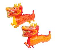 Healifty 2pcs Dragon Balloons for Chinese Year Party Decorations Foil Dragon-shaped Balloons Easy to Inflate and Hang for Year Eve and Spring Festival Celebrations