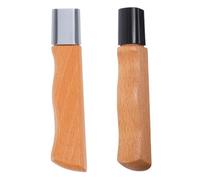 Healifty 2pcs Ergonomic Wood Replacement Handles Practical Grip for Enhanced Easy Installation Improved Stability for Cutting Tasks