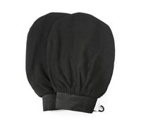 Healifty 2pcs Exfoliating Gloves Bath and Shower Scrubbing Mitts Black Single-layer Rough Soft Corner Body Scrubber Gloves for Dead Skin Removal and Exfoliation in Bathroom Home Use