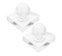 Healifty 2pcs Eyeshadow Pressing Stamp Tool Compact Powder Repair Mold DIY Blush Highlighter Contouring Makeup Pressing Tool for Broken Powder Fixing and Easy Cosmetic Compaction