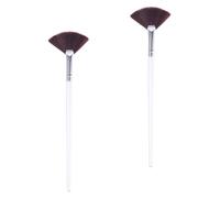 Healifty 2pcs Facial Mask Applicator Brushes for Women, Portable and Lightweight Synthetic Fiber Fan Shape Makeup Tools, Soft and Sturdy Skincare Applicator for Beauty Routine