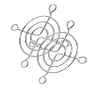 Healifty 2pcs Fan Guard Mesh Grille Cover Safety Exhaust Fan Wire Mesh Protection for Cooling System Chrome Plated Metal Wire Guard Cover