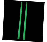 Healifty 2pcs Fluorescent Green LED Light Up Nylon Drum Sticks Portable Lightweight Percussion Drumsticks with Distinct Sound for Various Music Styles Balance for Performance