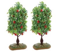 Healifty 2pcs Fruit Tree Ornament Fake Tree Models Table Adornment for Micro Landscape Decoration Diy Garden Decor Home