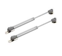 Healifty 2pcs Gas Strut Hydraulic Springs Silver Full Buffer Adjustable Closing Speed Plastic Iron Copper Pneumatic Support for Cabinet Cupboards