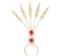 Healifty 2pcs Golden Alloy Fingertip Cover with Smooth Edges and Rust-proof Finish, for Women’s Dance Performances and Carnival Costumes Nail Art Accessory