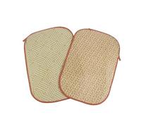 Healifty 2pcs Grass Mat Cooling Pad Safe to Eat Rabbit Cooling Mat Rattan Bedding for Small Animals Summer Heat Relief Random Color