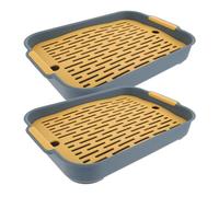 Healifty 2Pcs Guinea Pig Litter Box for Hamster Rabbit Toilet Trainer Tray with Smooth Edges Easy to Clean Home Office