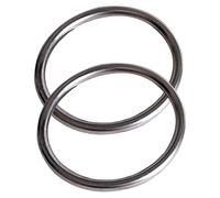 Healifty 2pcs Hand Strength Ring Wing Chun Rings Stainless Steel without Burrs Weight Resistance Exercises Silver for Wing Chun Techniques Training