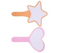 Healifty 2pcs Handheld Dry Erase Scoreboards Single-sided Mini Whiteboards with Foam Backing for Sports Coaching and Referee Use, Orange Star Pink Heart Design