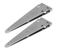 Healifty 2pcs Heavy Duty Gate Hinges Strap Hinge for Fences Sheds Zinc Plated Design for Garage Doors Barns Easy Maintenance and Replacement
