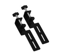 Healifty 2pcs Heavy Duty Metal Painted C Clamp Desk Mount Brackets Black, Fixed Desktop Storage Board Hardware Accessories for Office and Workshop