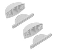 Healifty 2Pcs Heavy Duty Rv Door Holder Latch with Screws White Half Round Camper Door Stopper for Motorhome Entry and Exterior Storage Travel Trailer Accessories for Caravan and Boat