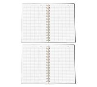 Healifty 2pcs Horizontal Notebook for Expense Tracking Budget Planner Blank Ledger Pages Bookkeeping Notebook for Personal Finance Home Office Use