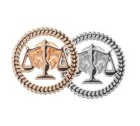 Healifty 2pcs Law School Lapel Collar Brooch Vintage Alloy Metal Brooch Pin Elevate Legal Attire Withstand Daily Wear for Women Men in Courtrooms Recognition Events Scale of Justice