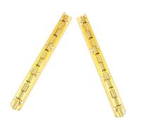 Healifty 2pcs Long Decorative Hinges for Jewelry Boxes Vintage Style Plated Hinge with Rounded Corners for Crafts and Wooden Boxes