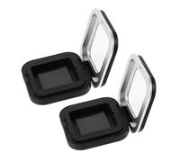 Healifty 2pcs Magnetic Single Eyeshadow Case Portable Empty Powder Container Travel-ready Refillable Makeup Box with Secure Magnetic Closure Compact Mini Replacement Tray