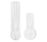 Healifty 2Pcs Mandala Stencil Tool Acrylic Protractor Template with 0-180 Degree Scale for Students and Artists in Studio Work and Learning Geometric Mathematics