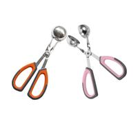 Healifty 2pcs Meatball Maker with Non Stick Stainless Steel Scoops Ergonomic Slip Handles for Stable Grip Uniform Tiny Meatball Shaper Tool Kitchen Cooking Food Preparation Gadget