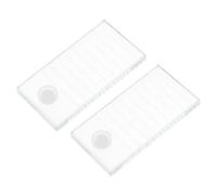 Healifty 2pcs Medium Eyelash Extension Glass Holder Tray Set 10x5cm Lash Grafting Pallet for Professional Salon Use
