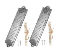 Healifty 2pcs Mezuzah Plaque with Scroll for Front Door Religious Alloy Mezuzah for Jewish Housewarming and Holiday Celebration Elegant Judaica Decor Antique Silver