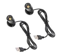 Healifty 2pcs Mini USB LED Spotlight Lamp Adjustable Angle Small Indoor Display Light for Jewelry Counters Exhibition Shopping Mall Use Bright White LEDs with Plug Enhanced Visibility