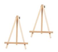 Healifty 2pcs Mini Wooden Easel Stand Small Tripod Bracket for Painting and Blackboard Support Tabletop Display for Art Photos Crafts Wedding Decorations and Students