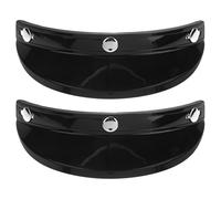 Healifty 2pcs Motorcycle Helmet Visor Peak Shield - Sun Visor Shade Attachment Black For Outdoor Motorbike Accessory Replacement Bike Helmet Sun Shield