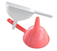 Healifty 2pcs Multi Function Large Mouth Kitchen Funnel Plastic Funnels for Liquid and Solid Food Transfer Reusable Filling Bottle Tools for Oil Liquor Condiments Easy to Clean and Sturdy