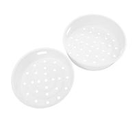 Healifty 2Pcs Multi Function Rice Cooker Steamer Baskets with Handles Capacity Food Steamers for Vegetables Seafood Meat Easy to Clean Household Kitchen Accessory