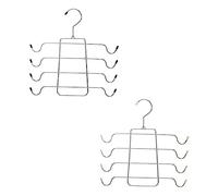 Healifty 2pcs Multifunctional Multi Layer Underwear Hanger Space Saving Closet Organizer for Scarves Ties and Underwear Vertical Storage Black