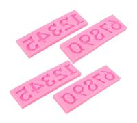 Healifty 2pcs Number Silicone Mold 3D Number Chocolate Molds Silicone 0-9 Shaped Baking Tools for Chocolate Fondant Polymer Clay Resin