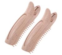 Healifty 2pcs Orange Hair Root Clips Bangs Curler Roller Jaw Clamps for Volumizing and Styling Lightweight Plastic Hair Volume Tool and Air Bangs