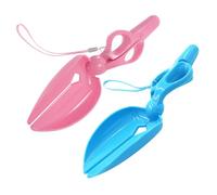 Healifty 2pcs Pet Waste Scooper Litter Shovel Lightweight Portable Sturdy Plastic Pooper Scooper for Easy Waste Pickup on Grass Yard Walks