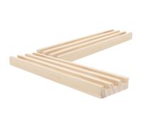 Healifty 2pcs Pine Wood Domino Holder Tray Set Non-slip Desktop Domino Base Rack for Mahjong and Mexican Train Games Wooden for Adult Tile Games