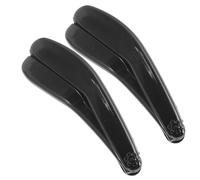 Healifty 2Pcs Portable Eyelash Combs Eyebrow Grooming Brushes with Fine Steel Teeth Reusable Lash Separators for Precise Eyelash and Eyebrow Shaping