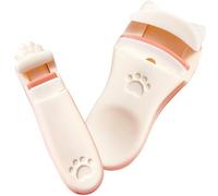 Healifty 2pcs Portable Small Eyelash Curlers for Asian Eyes, Ivory White Press-Type Lash Curlers for Precise Curling and Hold, Professional Eyelash Tools for Beginners and Travel