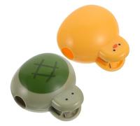 Healifty 2pcs Portable Travel Toothbrush Covers Cute Cartoon Animal Shapes Lightweight Plastic Toothbrush Head Protection Caps for Home and Travel